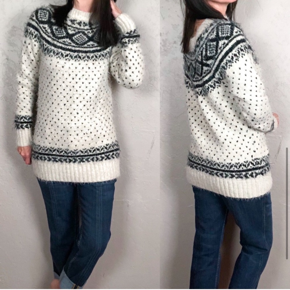 Abercrombie and Fitch Fair Isle Sweater Size MEDIUM